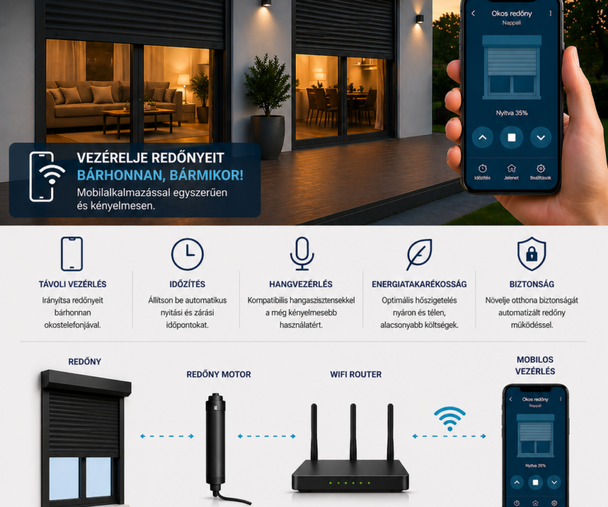 motoros redőny wifi